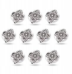 Mixform Tibeti stílusú gyöngyök, Virág, Ötvözet, Antik Ezüst, 14x13x4.5mm, 10db (13WB31472)