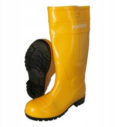 PROTECT2U Férfi gumicsizma acél orrmerevítővel Pvc sárga 38 (5907078968322)