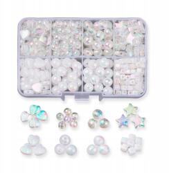 Mixform Akril gyöngyök szett, Ab szín, mix, 105x66x23mm, 355db/szett (13WB31749)