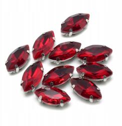 MIXFORM Varrható strasszok, Üveg, Sárgaréz alap, Lószem, 12x6x4.5mm, 10db (13WB19693)