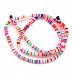 Mixform Öko Polimer Agyag gyöngyök Handmade, Heishi, Mix, 3x1mm, 375db/40cm/szál (13WB29930)