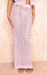 Prettylittlething Kötött Maxi Szoknya, Size S, rózsaszín, 50% akril