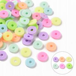 Mixform Polimer agyag gyöngyök, Heishi, Handmade, korong, mix, 8x1.5mm, 25g~280db (13WB28534)