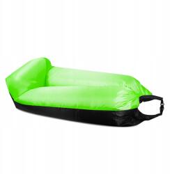 AGA Felfújható ágy Lazy Bag 230x70 cm Fekete/Zöld (DS442-GRE)