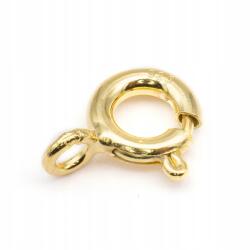 MIXFORM Ezüst 925, Rugós kerék kapocs, Arany, 9x6x1.5mm, Lyuk 3mm, 1db (13WB21523)