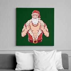 printfashion Kigyúrt télapó - Vászonkép - Sötétzöld (17831800)