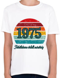 printfashion 1975 retro kör háttér - Gyerek póló - Fehér (17784171)