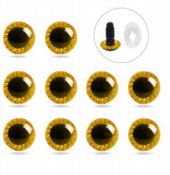 MIXFORM Játék- és játékbabaszemek, műanyag, sárga, 11mm, 10db (13WB31653)