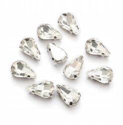 MIXFORM Varrható strasszok, kosárban, üveg és sárgaréz, 10x6.5x4.4mm, 10db (13WB19721)