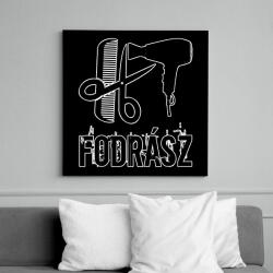 printfashion Fodrász - Vászonkép - Fekete (17777182)