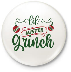 printfashion lil mister grinch-01 - Kitűző, hűtőmágnes - Fehér (17774471)