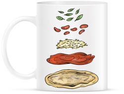printfashion Pizza hozzávalók - Bögre - Fehér (17842970)