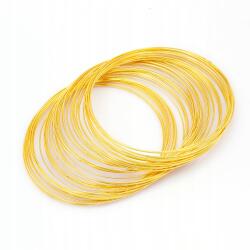 MIXFORM Memória drót karkötőkhöz, acél, 50x0.6mm, arany, 50db (13WB25521)
