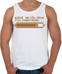 printfashion Kávé betöltése folyamatban - Férfi atléta - Fehér (17722193)