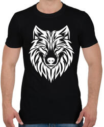 printfashion Farkas - Férfi póló - Fekete (17727600)