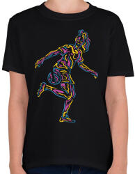 printfashion Neon női focista - Gyerek póló - Fekete (17827400)