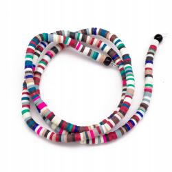 Mixform Öko Polimer Agyag gyöngyök Handmade, Heishi, Mix, 3x1mm, 375db/40cm/szál (13WB29931)