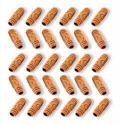 Mixform Fautánzatú akril gyöngyök, tubusos, barna, 27x11mm, 50g~30db (2WB17440)