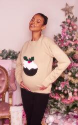 Prettylittlething IC66308 Prettylittlething Karácsonyi Terhességi Pulóver (44) M