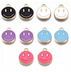 MIXFORM Mosoly medál szett 5 szín, zománc, kézzel készített, 14.5x12x1.5mm, 10db (13WB31370)