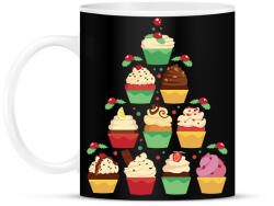 printfashion Muffin karácsonyfa - Bögre - Fekete (17830371)