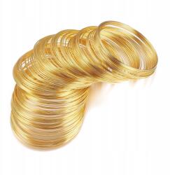 MIXFORM Memória drót karkötőkhöz, acél, 60x0.8mm, arany, 100 bordás (13WB25531)