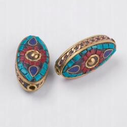 Mixform Indonéziai gyöngyök sárgaréz 29x14x9mm 2db (13WB27260)