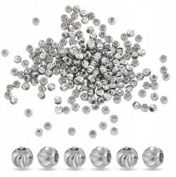 Mixform Sárgaréz gyöngyök, tartós platina bevonat, kerek, 3x2mm, 200 db (13WB31821)