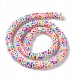 Mixform Polimer agyag gyöngyök, Heishi Handmade, Mix, 8x0.5-1mm, 300db/38cm/szál (13WB30018)