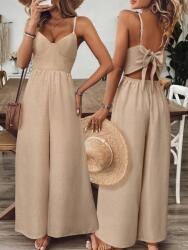 Shein Nyári kötött overál, vállpántos, Size 36, bézs