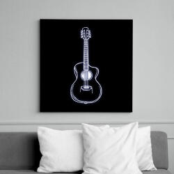 printfashion Gitár - Vászonkép - Fekete (17737484)