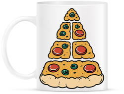 printfashion Pizza karácsonyfa - Bögre - Fehér (17843870)
