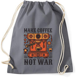 printfashion Kávét főzz, ne háborúzz! - Sportzsák, Tornazsák - Grafitszürke (17841069)