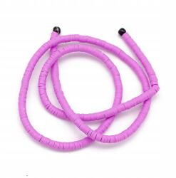 Mixform Heishi Handmade Polimer Öko Agyag gyöngyök, korong, 3x1mm, 375db/40cm/szál (13WB29912)