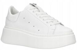 Wojas Fehér Sportos Bőr Sportcipő Vastag Talppal 39 I1G (46285-59)