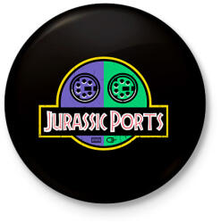 printfashion Jurassic ports - Kitűző, hűtőmágnes - Fekete (17779554)
