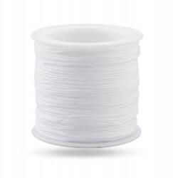 MIXFORM Nylon cérna, fonott, ékszerkészítéshez, fehér, 0.8mm, 90m/orsó (13WB31325)