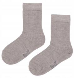 Emel Zokni Merinó Gyapjú, csíkos, bézs, Size 27-30, lengyel termék