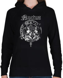 printfashion Noctua - Okkult Design - Női kapucnis pulóver - Fekete (17716884)
