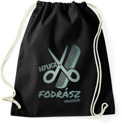 printfashion Nyugi fodrász vagyok - Sportzsák, Tornazsák - Fekete (17811204)