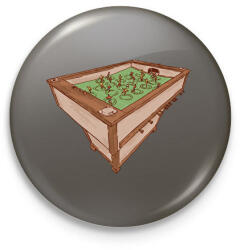 printfashion Csocsó asztal - Kitűző, hűtőmágnes - Sötétszürke (17822333)