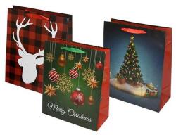 Creative Special L 26x32x12 cm karácsonyi mintás dísztasak szalagfüles 71843
