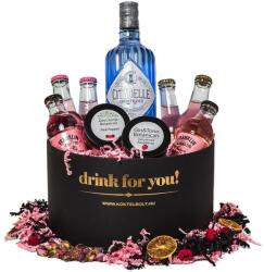  Drink For You feliratos Citadelle Gin Tonik Ajándék csomag fekete díszdobozban