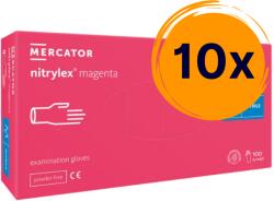 10x Nitrylex® élénk rózsaszín (magenta) púdermentes nitril vizsgálókesztyű M (K_RD30300003)