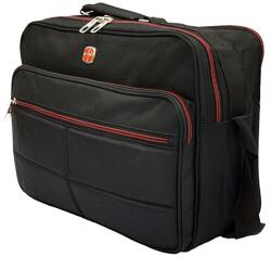 DERNIER piros zippes férfi, fekvő kézi és válltáska NB-5096