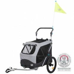 TRIXIE 12798 bicikli utánfutó, összecsukható, L: 74x95x103/143cm, szürke (028-12798)