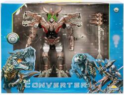 Sunman Robot transformabil in dinozaur, Gri Figurina