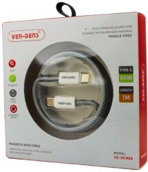 Ven-Dens VD-DCA04, USB C apa-apa, 1 m, 60 W, Többszínű, Mágneses Adatkábel (VD-DCA04)
