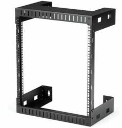StarTech - 2 oszlopos 12U magas, nagy teherbírású, falra szerelhető hálózati rack, 19" - RK12WALLO (RK12WALLO)