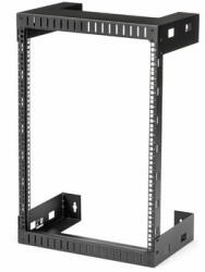 StarTech - 2 oszlopos, 15U magas, nagy teherbírású, falra szerelhető hálózati rack, 19" - RK15WALLO (RK15WALLO)